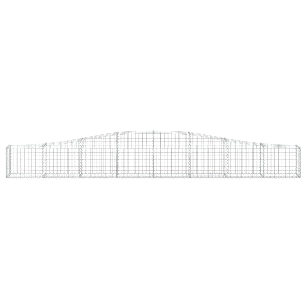 Arched Gabion Baskets 9 pcs 400x30x40/60 cm Galvanised Iron