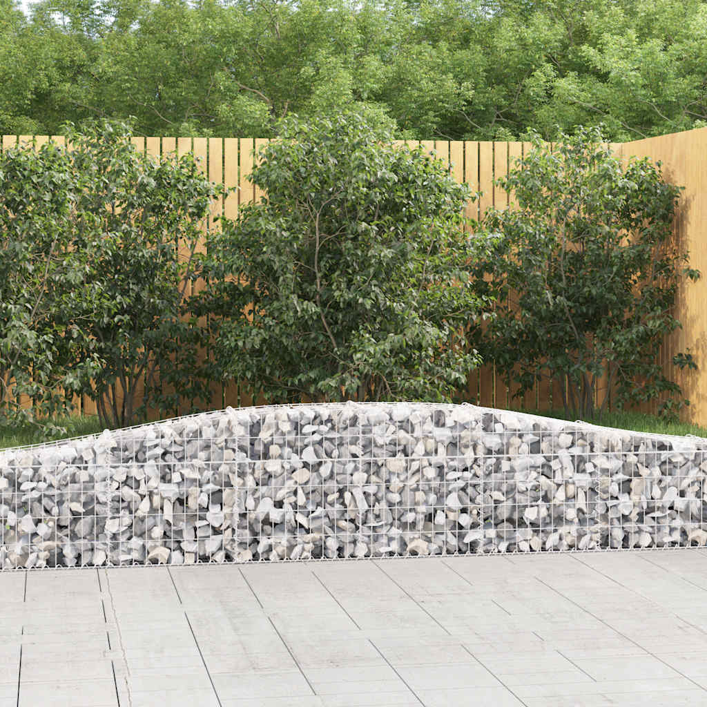 Arched Gabion Baskets 9 pcs 400x30x40/60 cm Galvanised Iron
