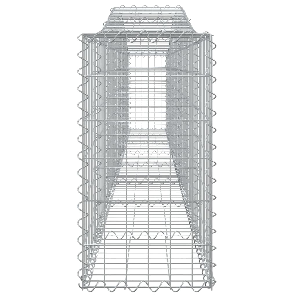 vidaXL Arched Gabion Baskets 2 pcs 400x30x60/80 cm Galvanised Iron