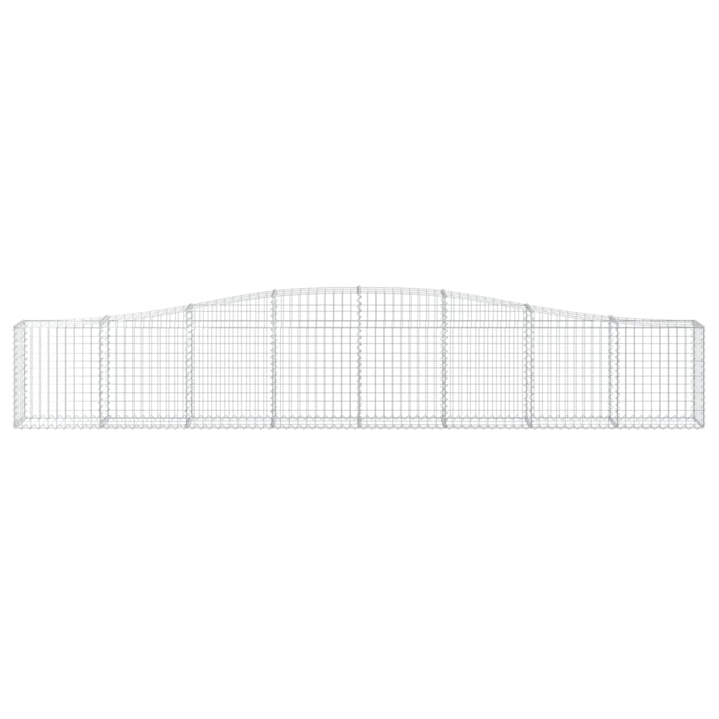 Arched Gabion Baskets 9 pcs 400x30x60/80 cm Galvanised Iron