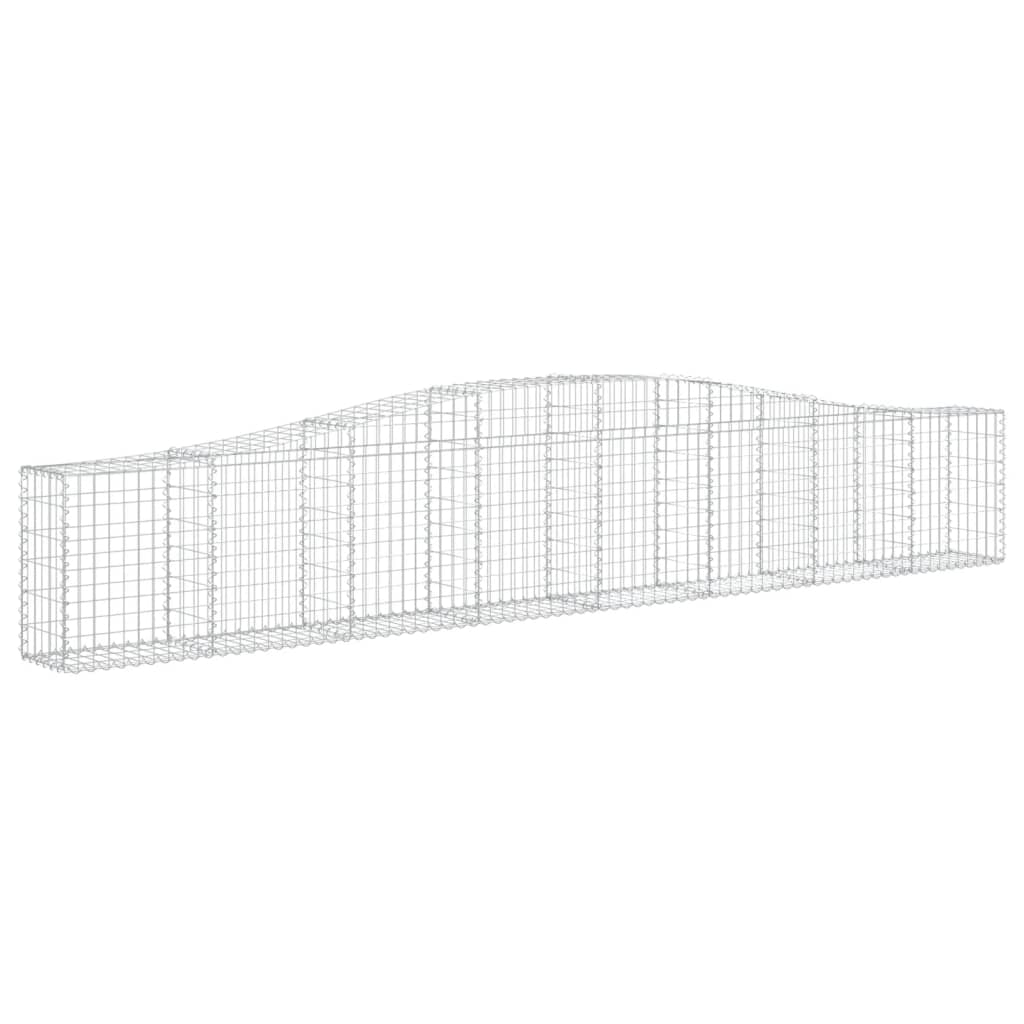 Arched Gabion Baskets 15 pcs 400x30x60/80 cm Galvanised Iron