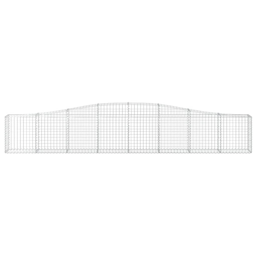 Arched Gabion Baskets 15 pcs 400x30x60/80 cm Galvanised Iron