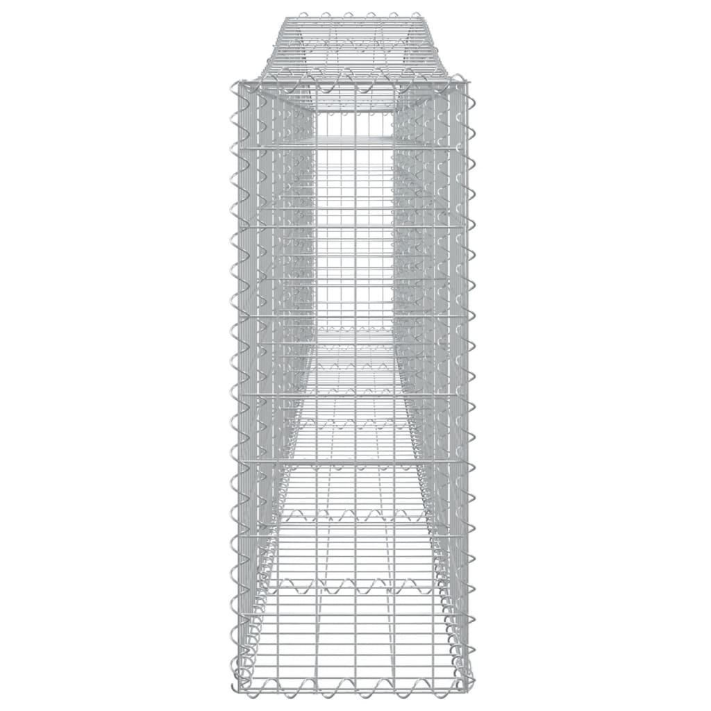 vidaXL Arched Gabion Baskets 5 pcs 400x30x80/100 cm Galvanised Iron