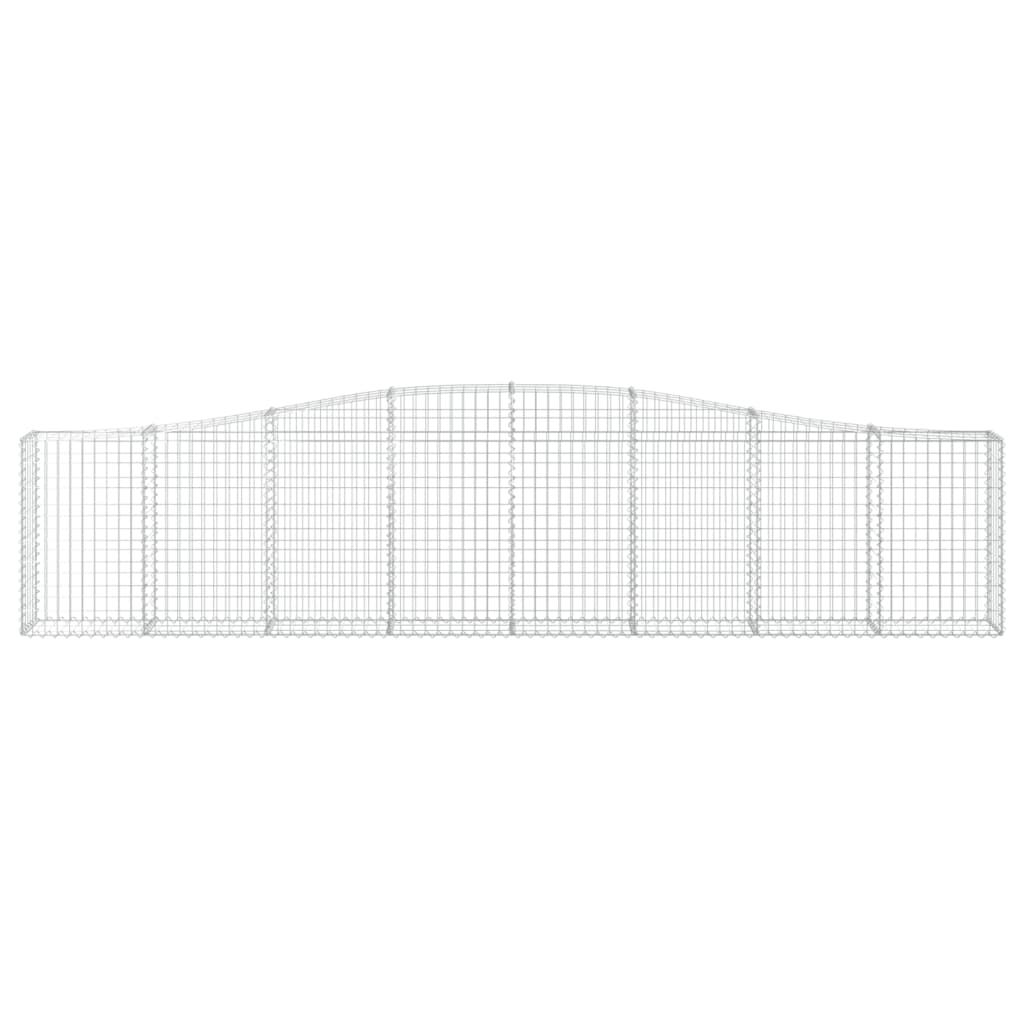 Arched Gabion Baskets 8 pcs 400x30x80/100 cm Galvanised Iron