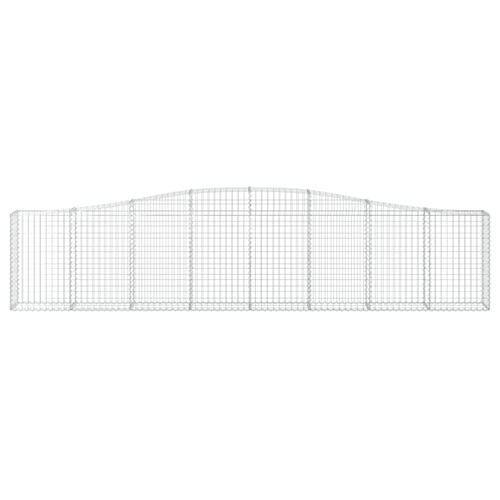 Arched Gabion Baskets 9 pcs 400x30x80/100 cm Galvanised Iron