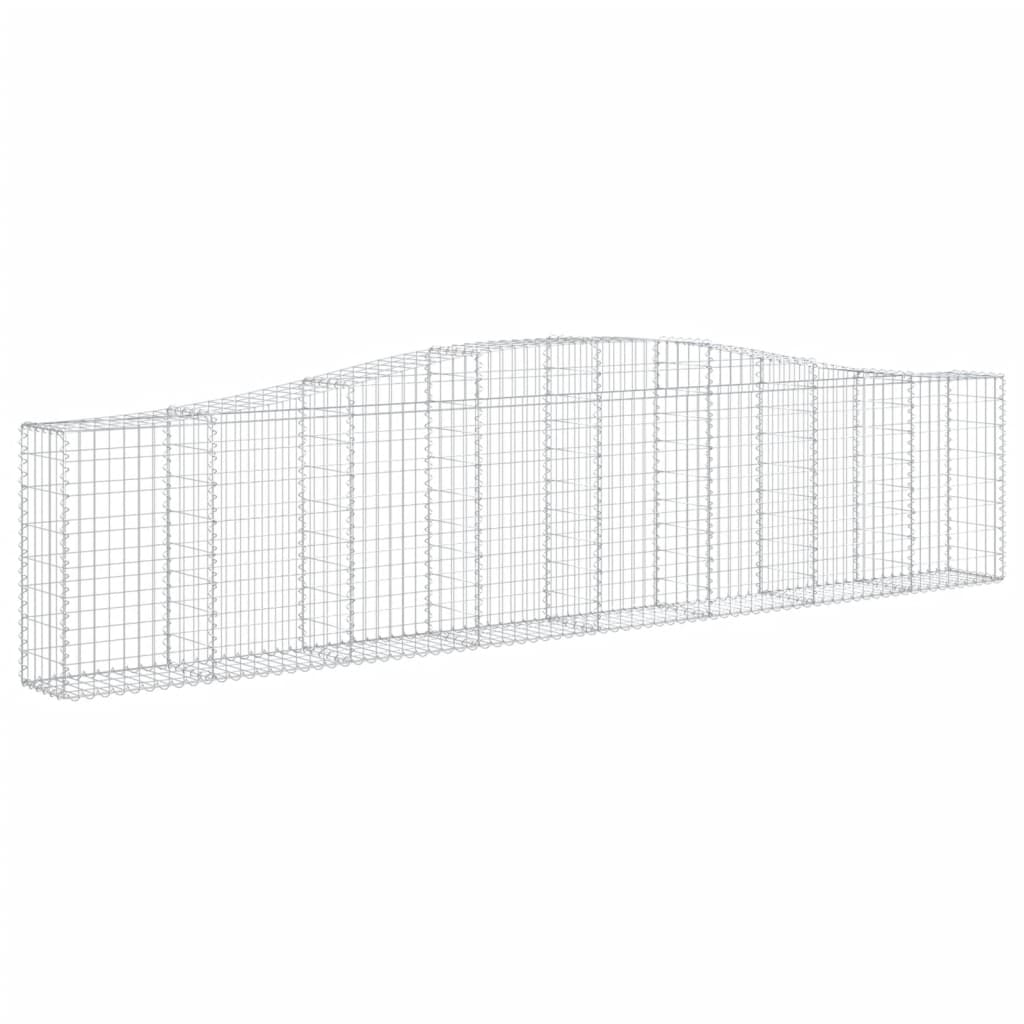 Arched Gabion Baskets 25 pcs 400x30x80/100 cm Galvanised Iron