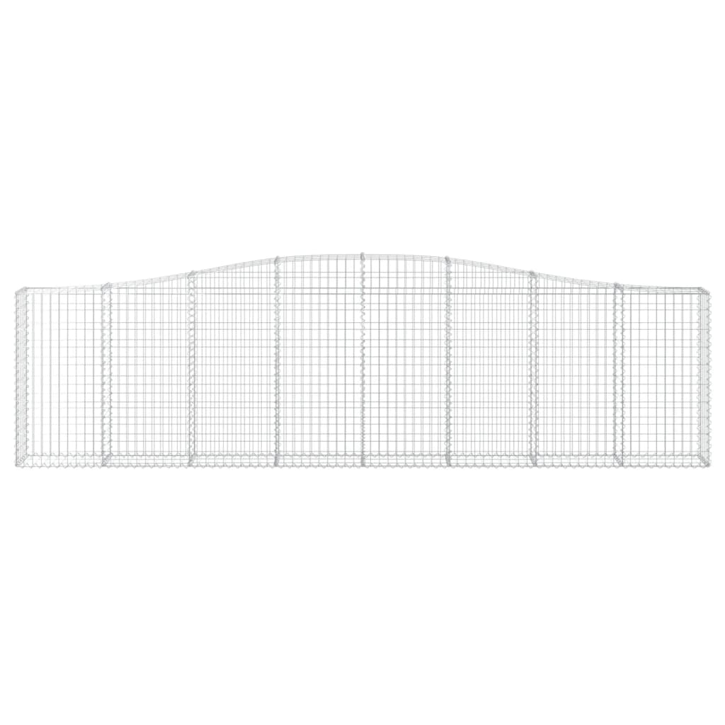 Arched Gabion Baskets 4 pcs 400x30x100/120 cm Galvanised Iron