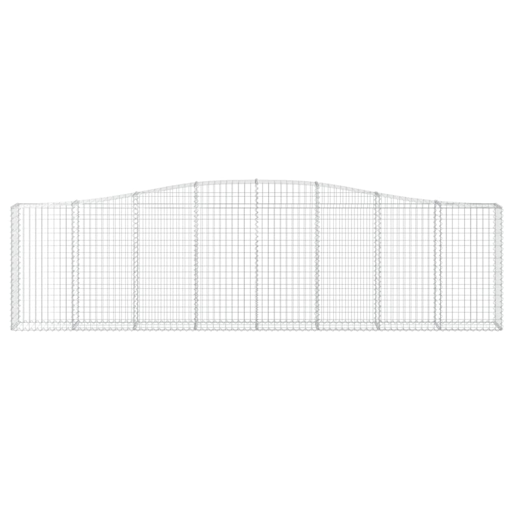 Arched Gabion Baskets 7 pcs 400x30x100/120 cm Galvanised Iron