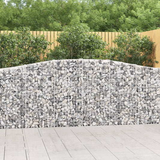 vidaXL Arched Gabion Baskets 8 pcs 400x30x100/120 cm Galvanised Iron