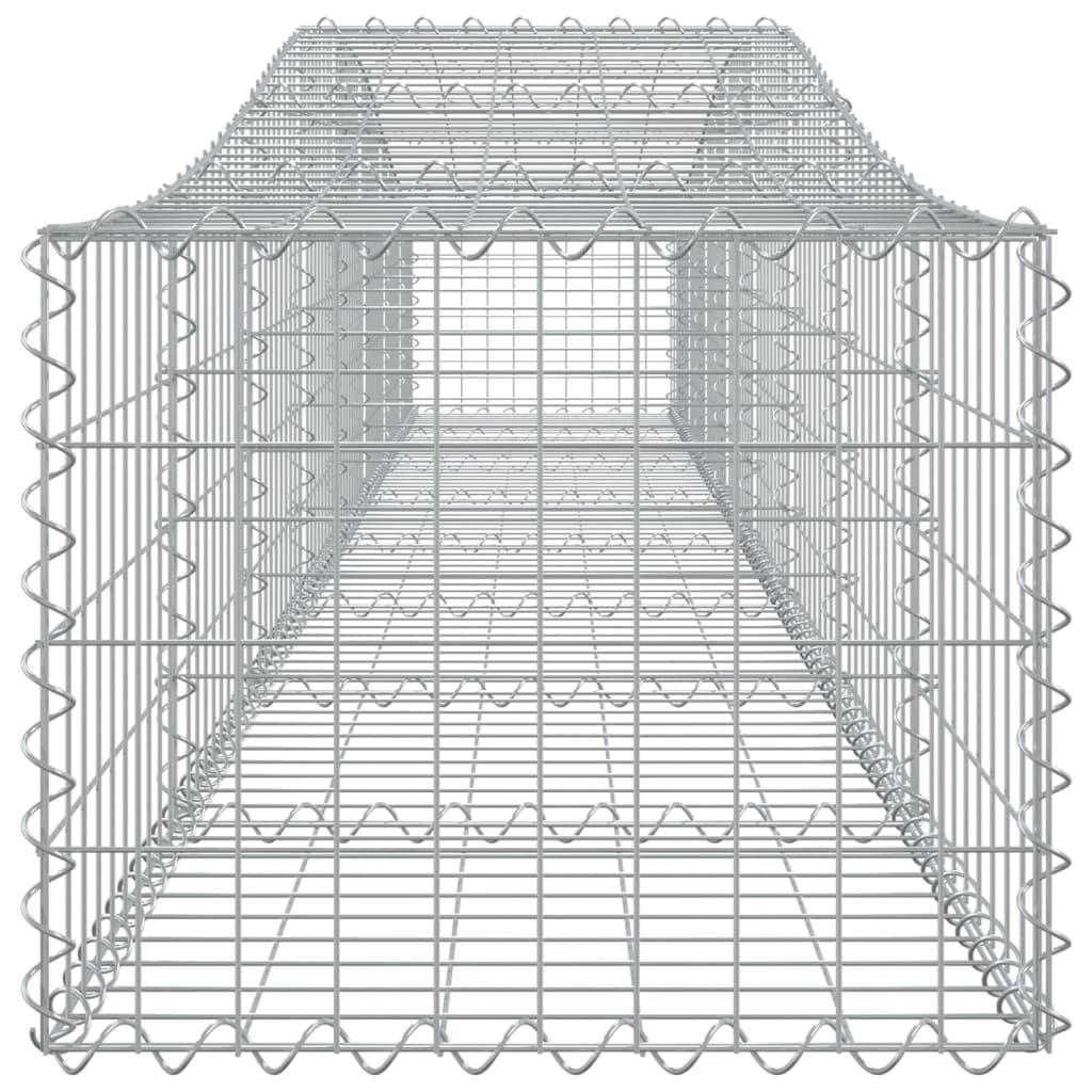 vidaXL Arched Gabion Baskets 6 pcs 400x50x40/60 cm Galvanised Iron