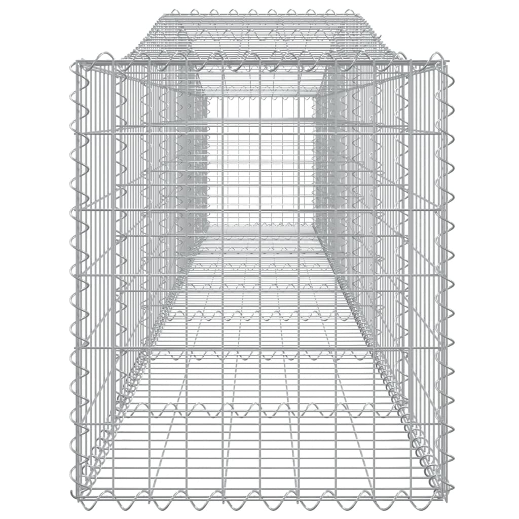 vidaXL Arched Gabion Baskets 25 pcs 400x50x60/80 cm Galvanised Iron