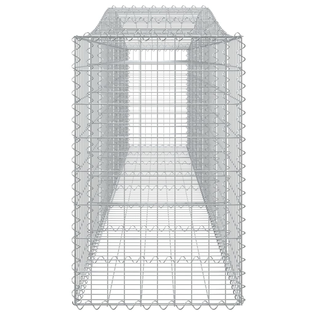 vidaXL Arched Gabion Baskets 6 pcs 400x50x80/100 cm Galvanised Iron