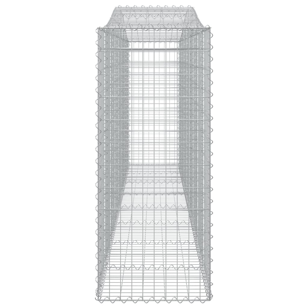 vidaXL Arched Gabion Baskets 8 pcs 400x50x120/140 cm Galvanised Iron