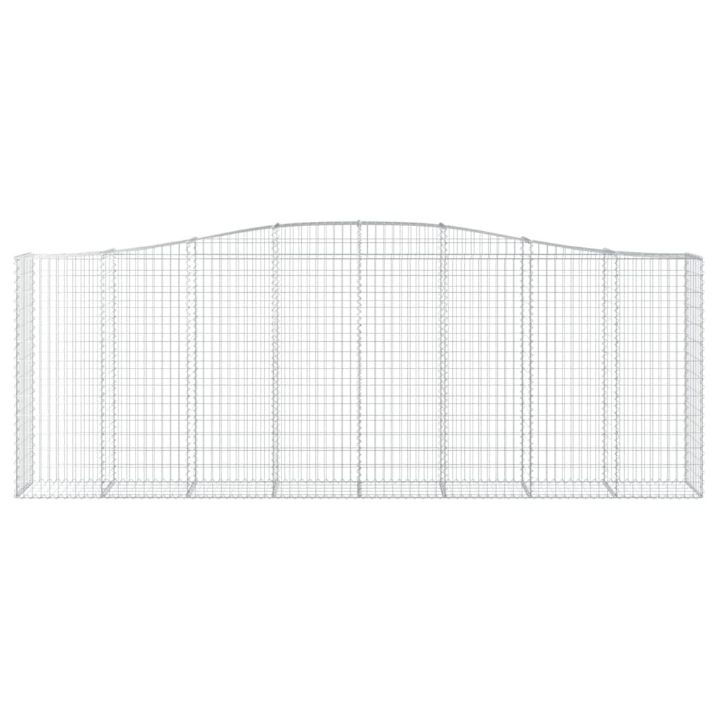 vidaXL Arched Gabion Baskets 20 pcs 400x50x140/160 cm Galvanised Iron