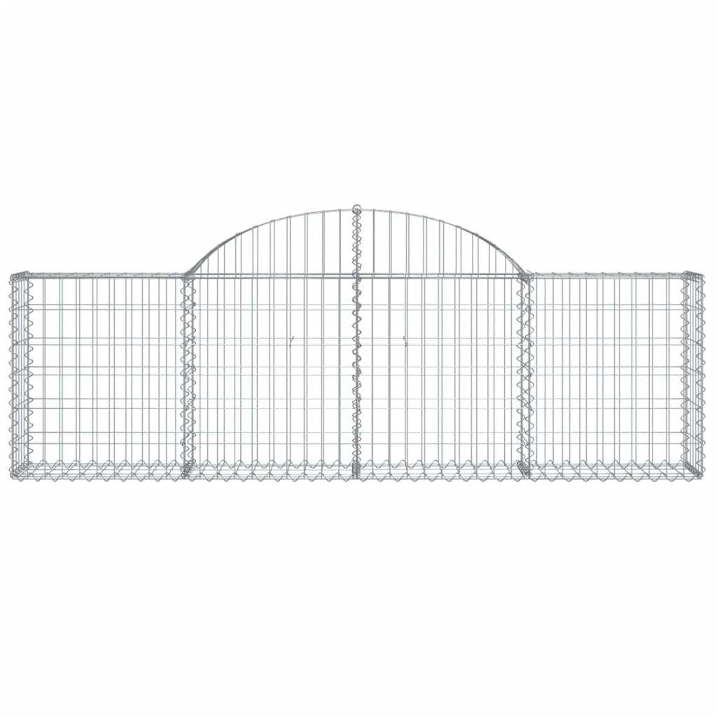 Arched Gabion Baskets 15 pcs 200x30x60/80 cm Galvanised Iron