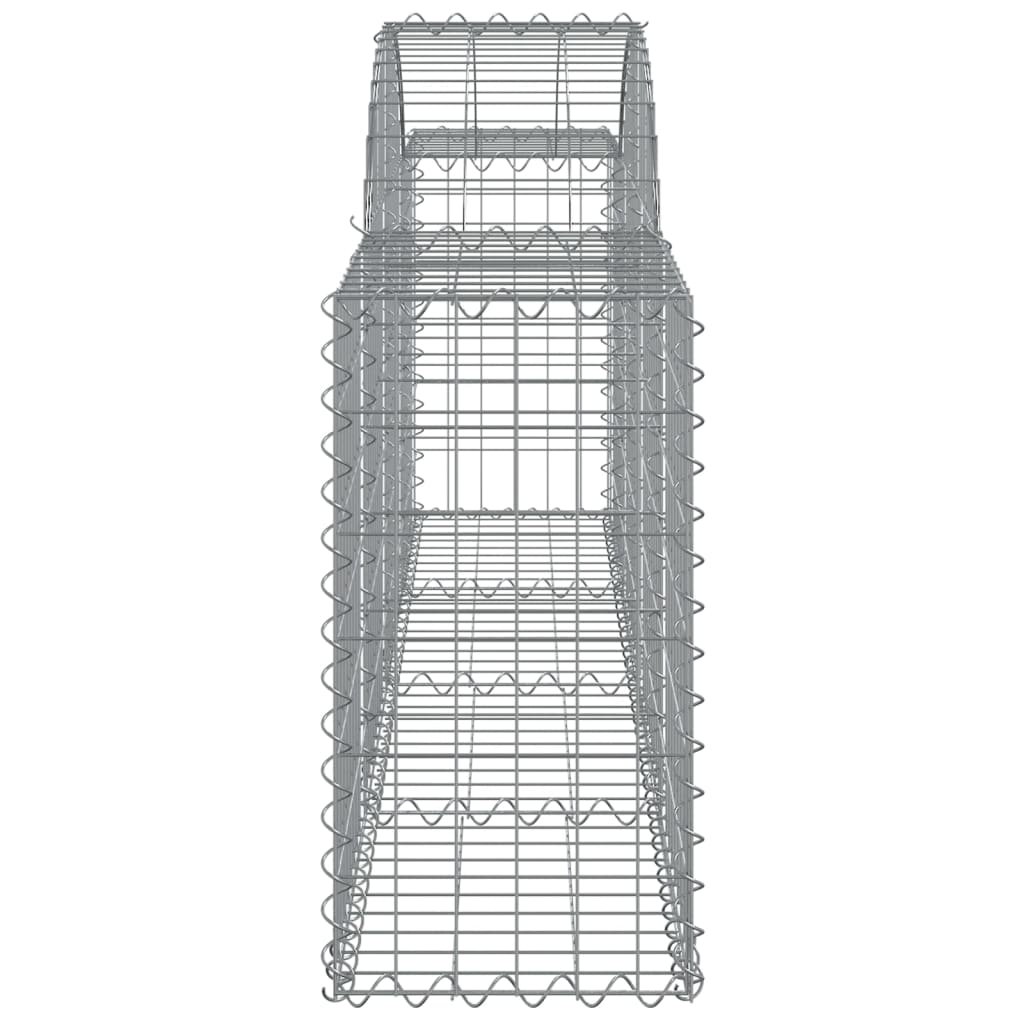 vidaXL Arched Gabion Baskets 30 pcs 200x30x60/80 cm Galvanised Iron