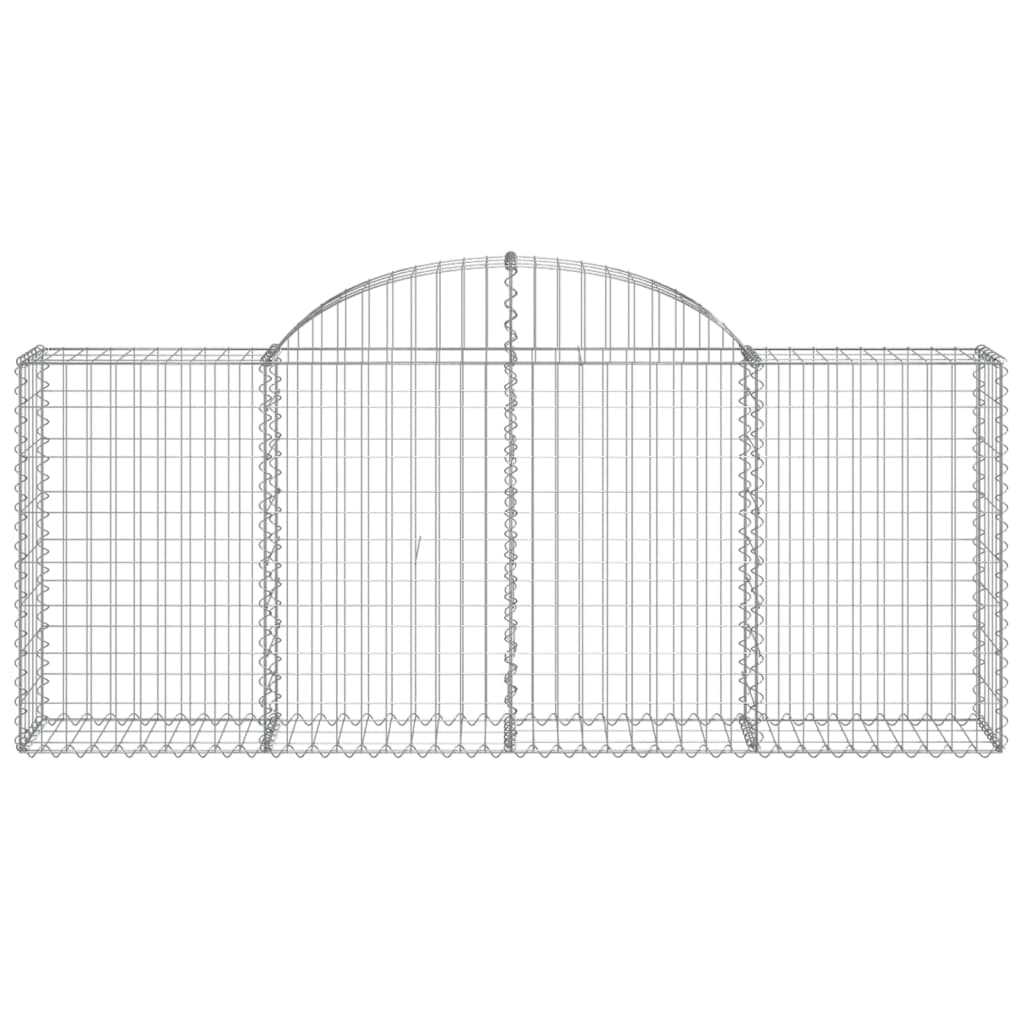 Arched Gabion Baskets 6 pcs 200x30x80/100 cm Galvanised Iron