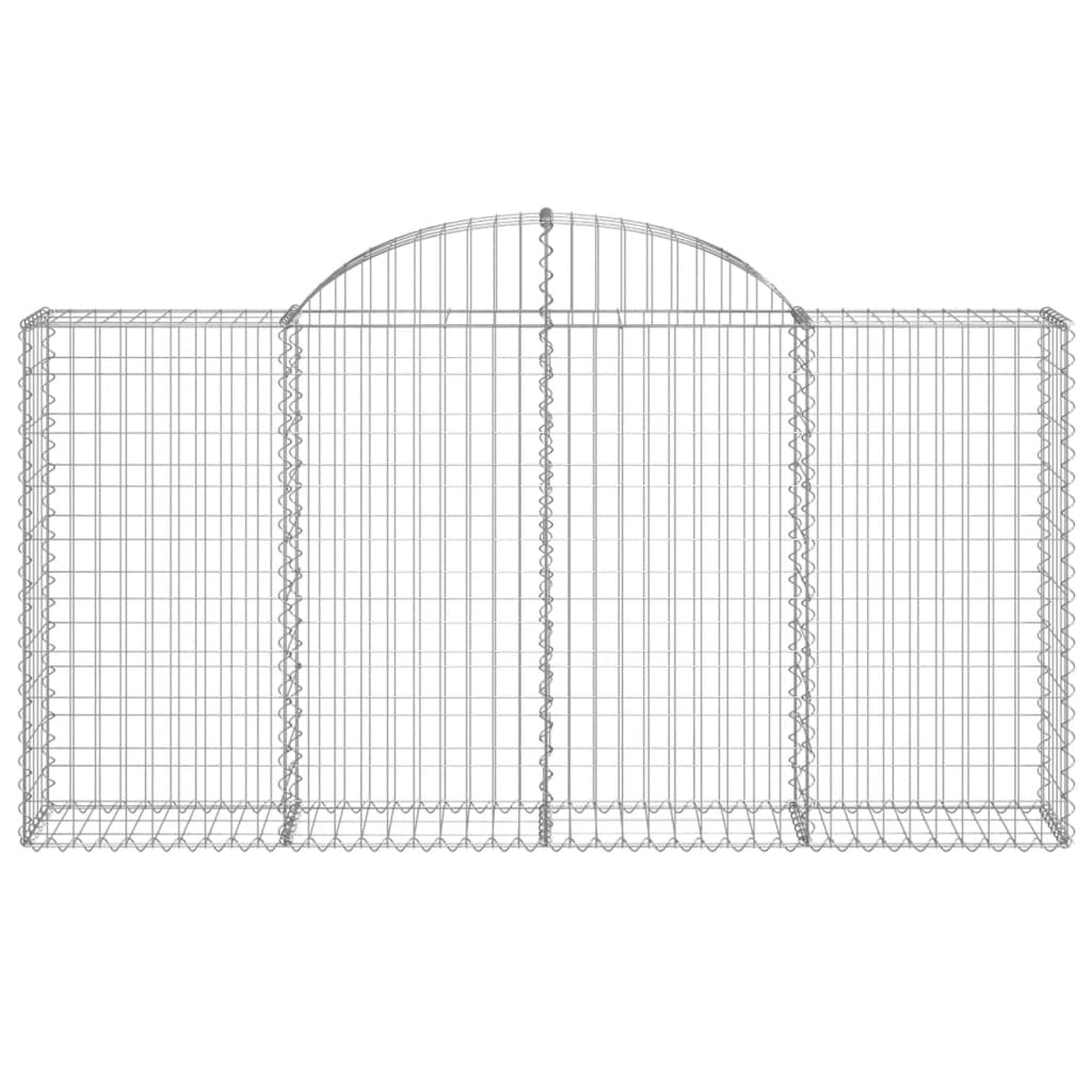 Arched Gabion Baskets 7 pcs 200x30x100/120 cm Galvanised Iron