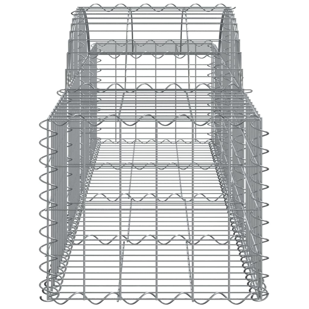 vidaXL Arched Gabion Baskets 4 pcs 200x50x40/60 cm Galvanised Iron