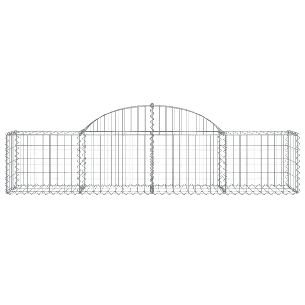 Arched Gabion Baskets 15 pcs 200x50x40/60 cm Galvanised Iron