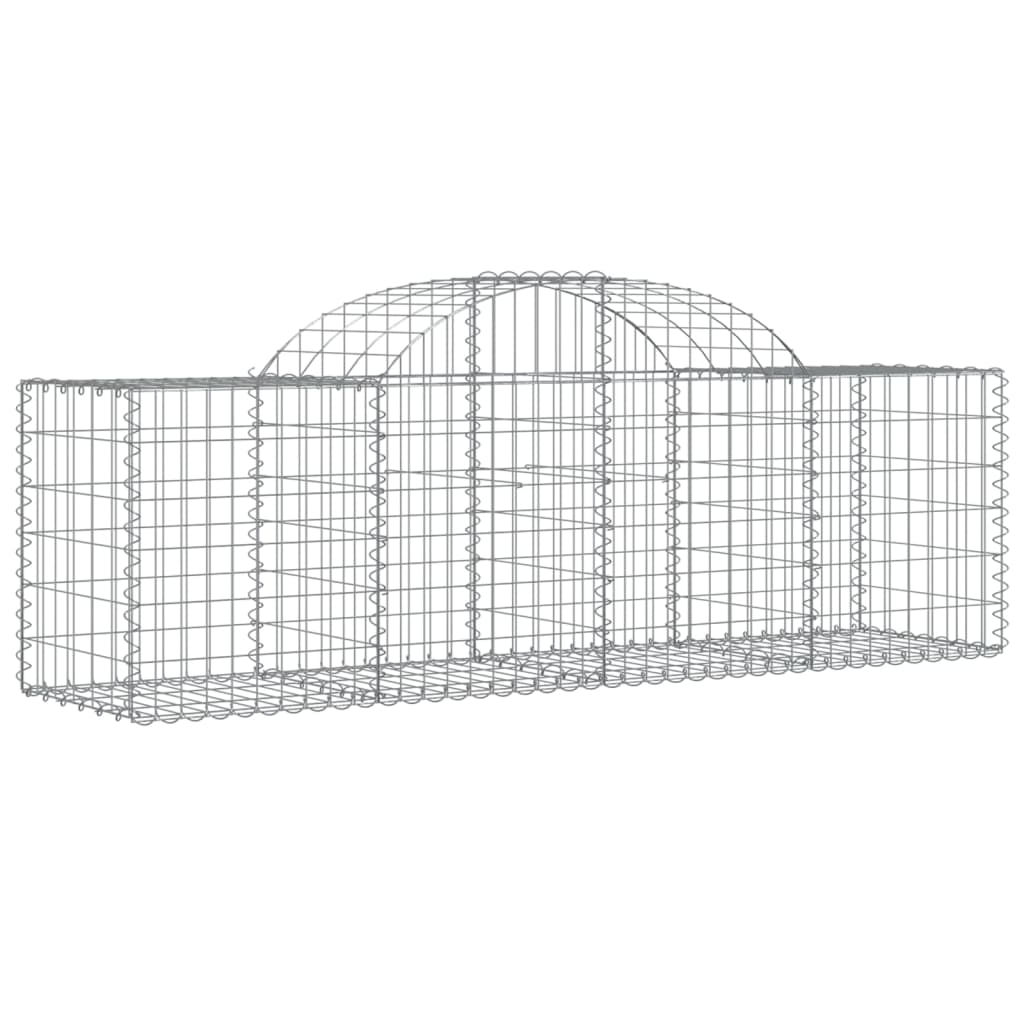 Arched Gabion Baskets 10 pcs 200x50x60/80 cm Galvanised Iron