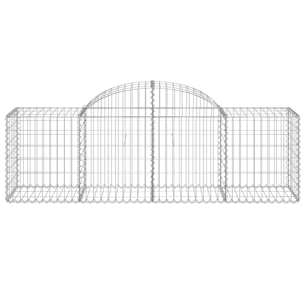 Arched Gabion Baskets 12 pcs 200x50x60/80 cm Galvanised Iron