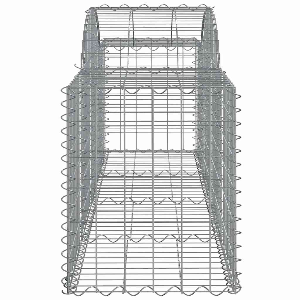 Arched Gabion Baskets 12 pcs 200x50x60/80 cm Galvanised Iron
