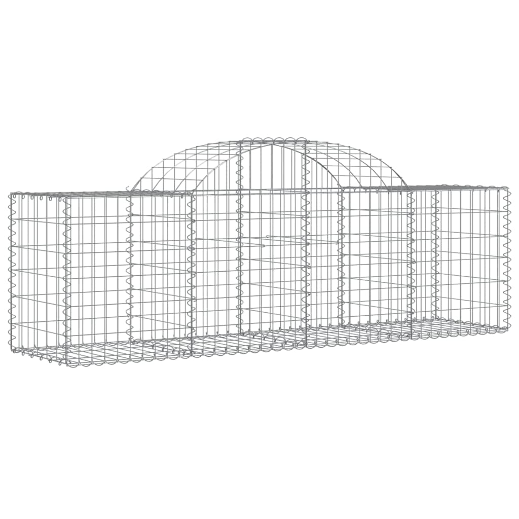 vidaXL Arched Gabion Baskets 30 pcs 200x50x60/80 cm Galvanised Iron