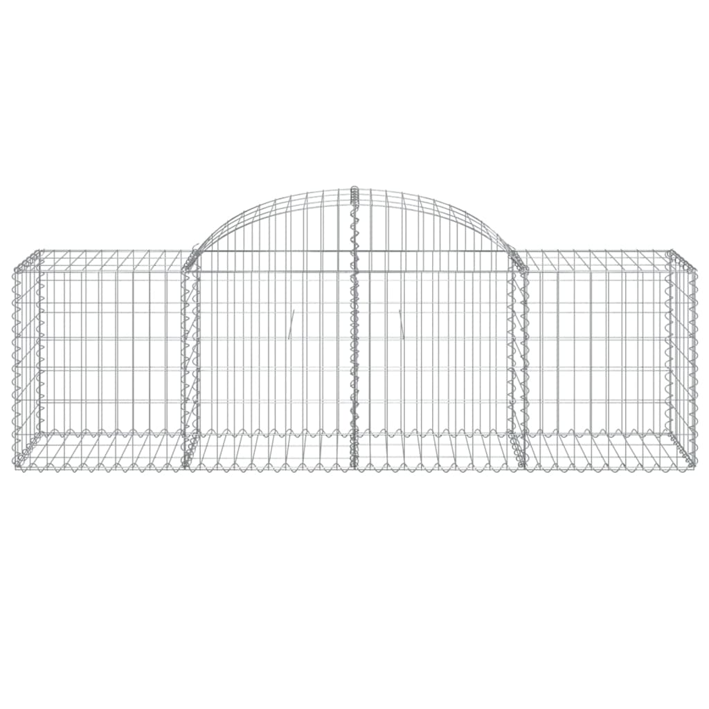 vidaXL Arched Gabion Baskets 30 pcs 200x50x60/80 cm Galvanised Iron