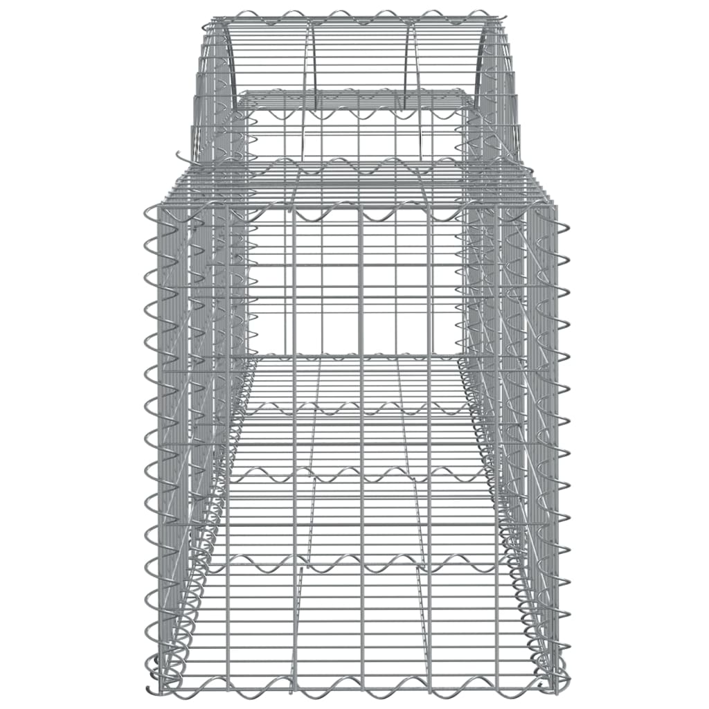 vidaXL Arched Gabion Baskets 30 pcs 200x50x60/80 cm Galvanised Iron