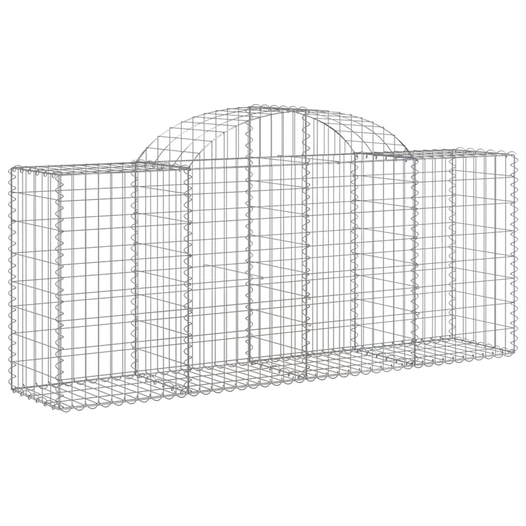 Arched Gabion Baskets 20 pcs 200x50x80/100 cm Galvanised Iron