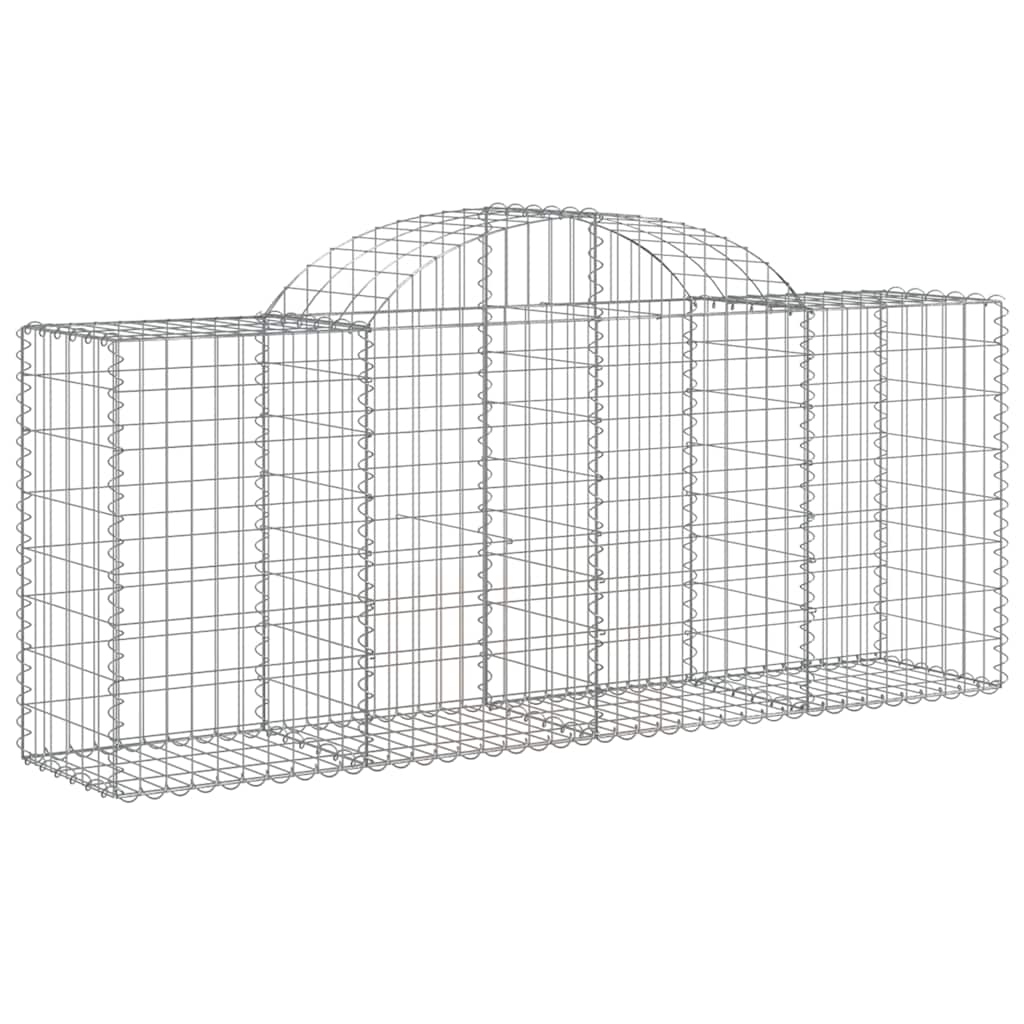 Arched Gabion Baskets 25 pcs 200x50x80/100 cm Galvanised Iron