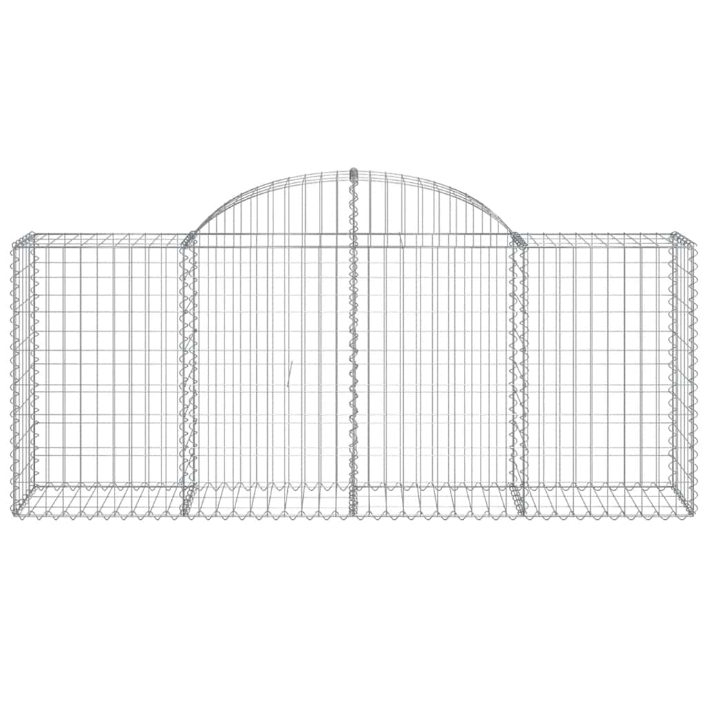 Arched Gabion Baskets 25 pcs 200x50x80/100 cm Galvanised Iron