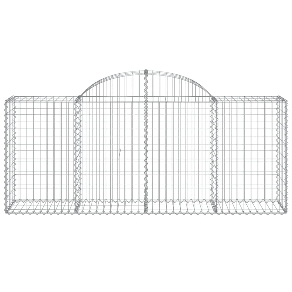 Arched Gabion Baskets 30 pcs 200x50x80/100 cm Galvanised Iron