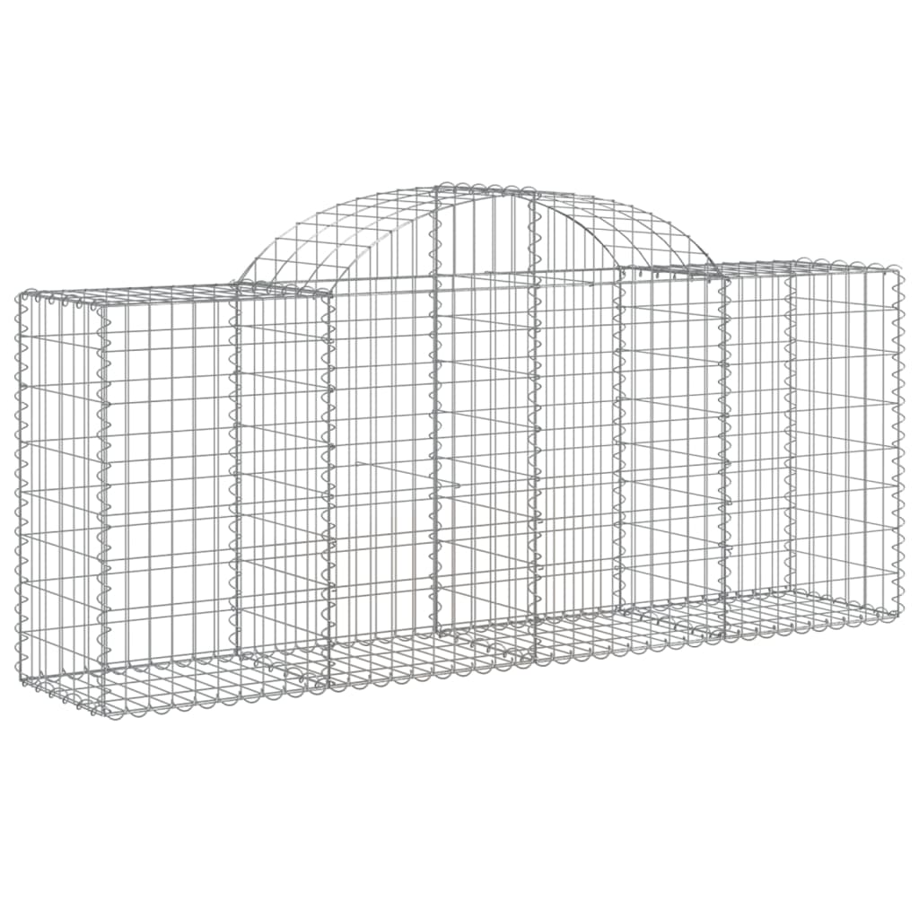 Arched Gabion Baskets 40 pcs 200x50x80/100 cm Galvanised Iron