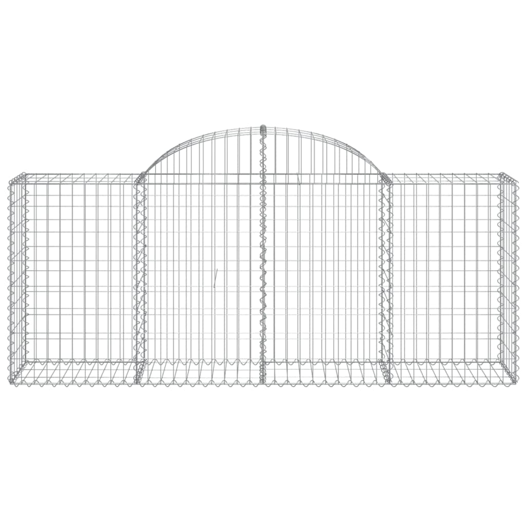 Arched Gabion Baskets 40 pcs 200x50x80/100 cm Galvanised Iron