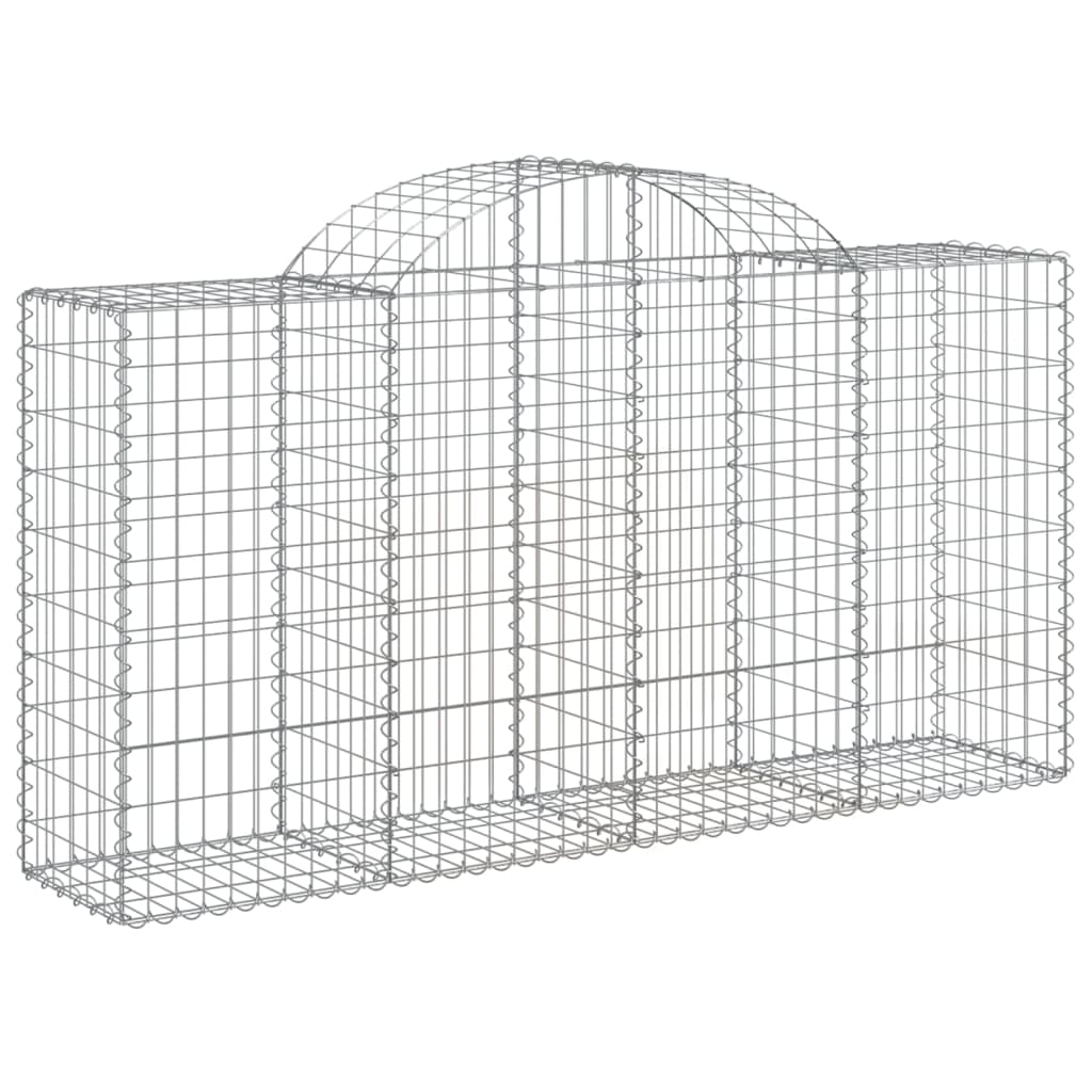 Arched Gabion Baskets 5 pcs 200x50x100/120 cm Galvanised Iron