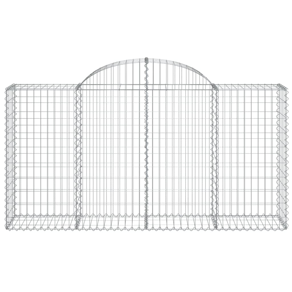 Arched Gabion Baskets 5 pcs 200x50x100/120 cm Galvanised Iron