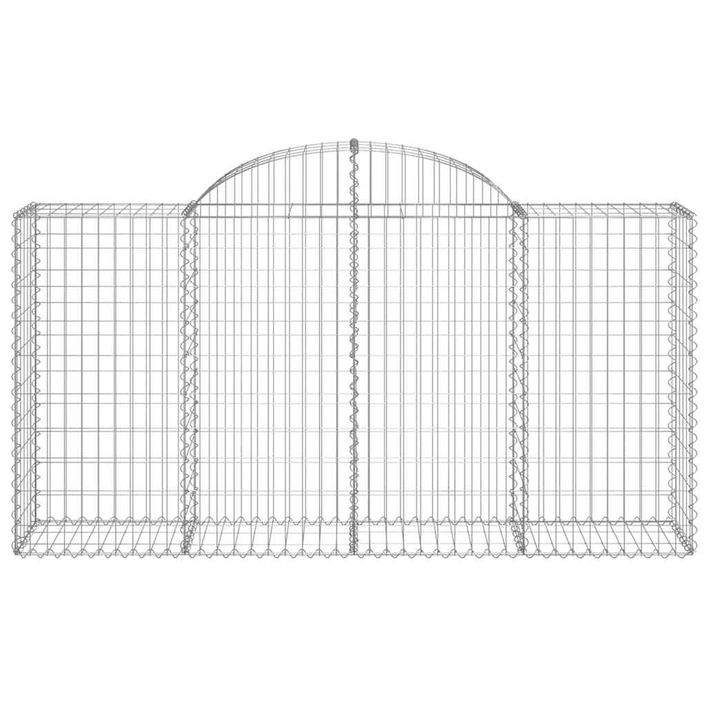 Arched Gabion Baskets 8 pcs 200x50x100/120 cm Galvanised Iron