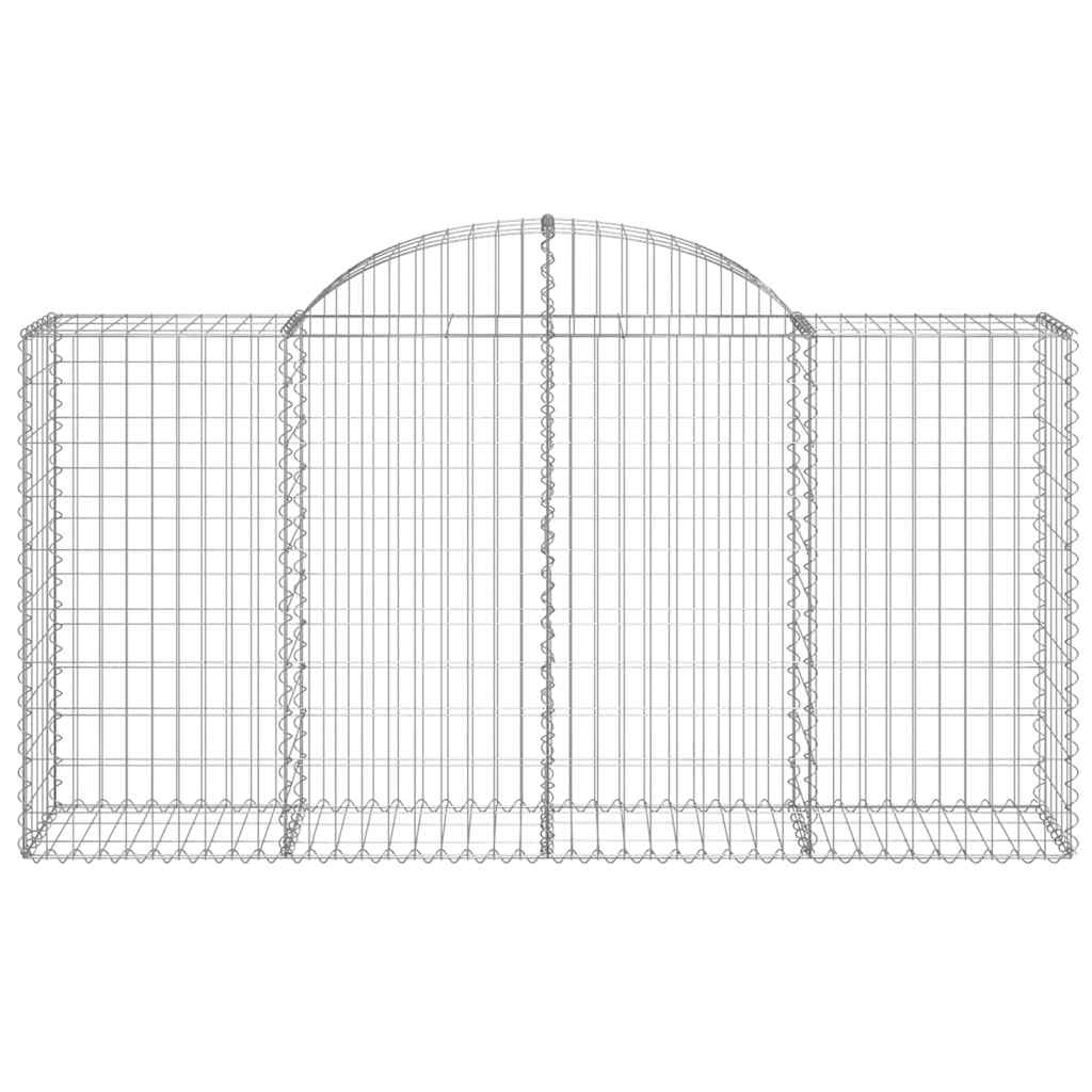 Arched Gabion Baskets 40 pcs 200x50x100/120 cm Galvanised Iron