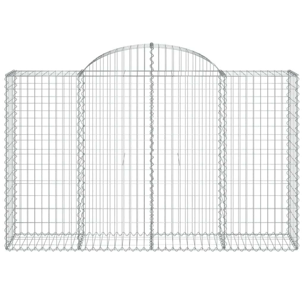 Arched Gabion Baskets 10 pcs 200x50x120/140 cm Galvanised Iron