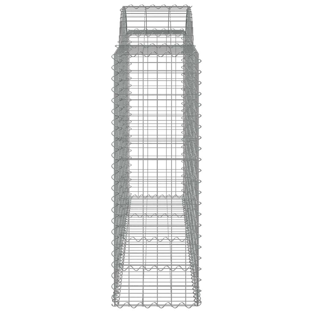 Arched Gabion Baskets 15 pcs 200x50x120/140 cm Galvanised Iron
