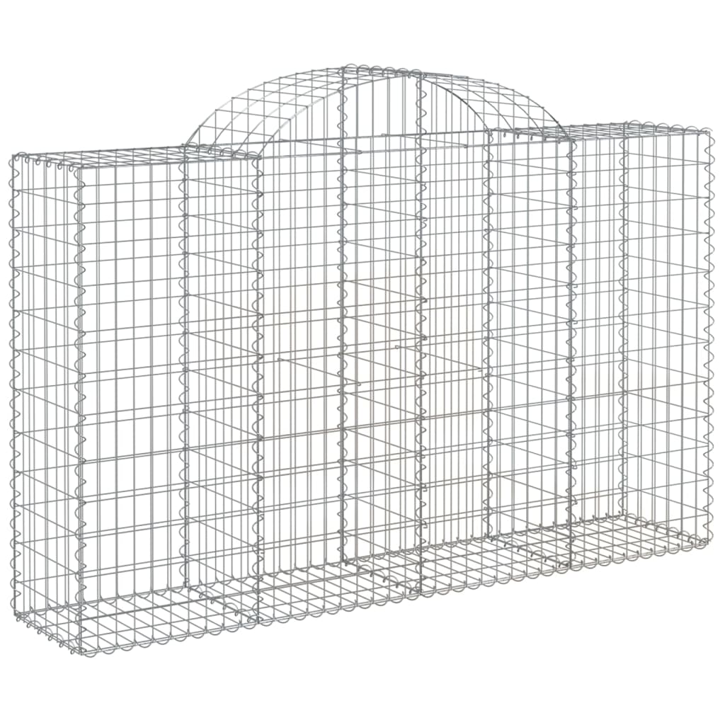 Arched Gabion Baskets 50 pcs 200x50x120/140 cm Galvanised Iron