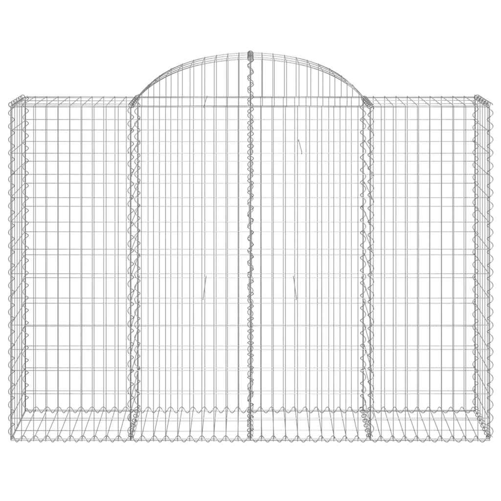 Arched Gabion Baskets 5 pcs 200x50x140/160 cm Galvanised Iron