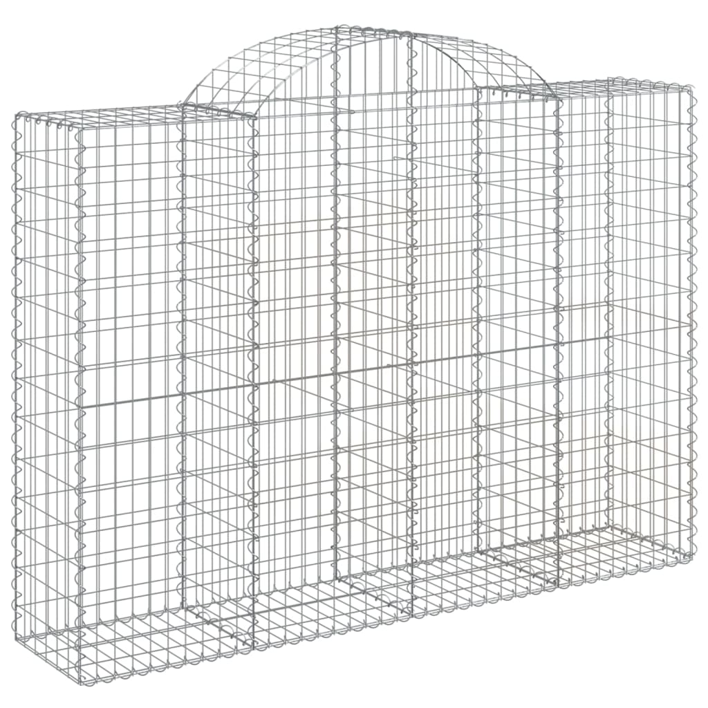 Arched Gabion Baskets 8 pcs 200x50x140/160 cm Galvanised Iron