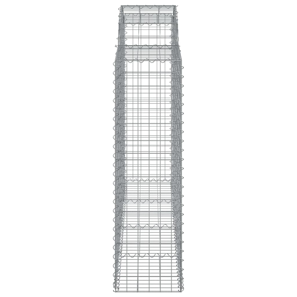 Arched Gabion Baskets 8 pcs 200x50x140/160 cm Galvanised Iron