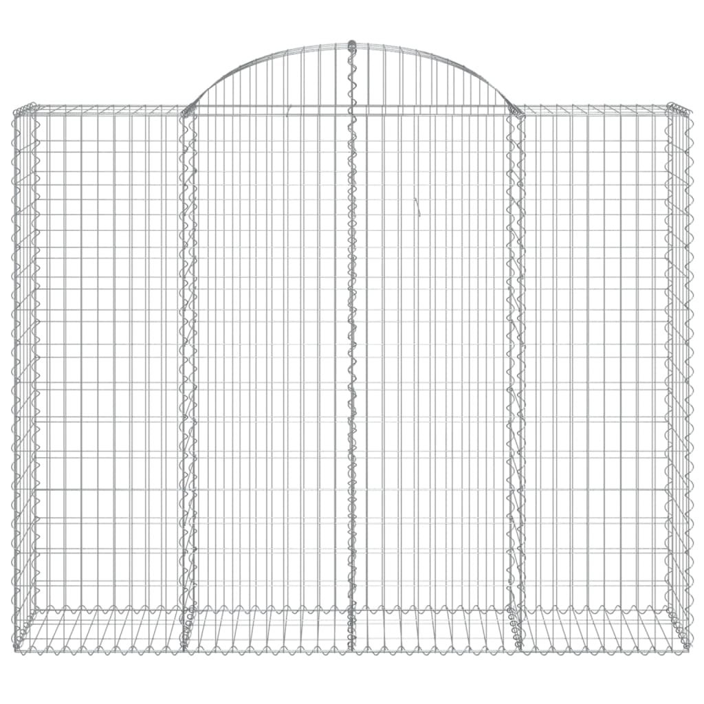 Arched Gabion Baskets 2 pcs 200x50x160/180 cm Galvanised Iron