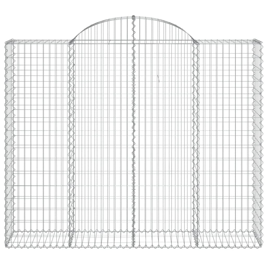 Arched Gabion Baskets 6 pcs 200x50x160/180 cm Galvanised Iron