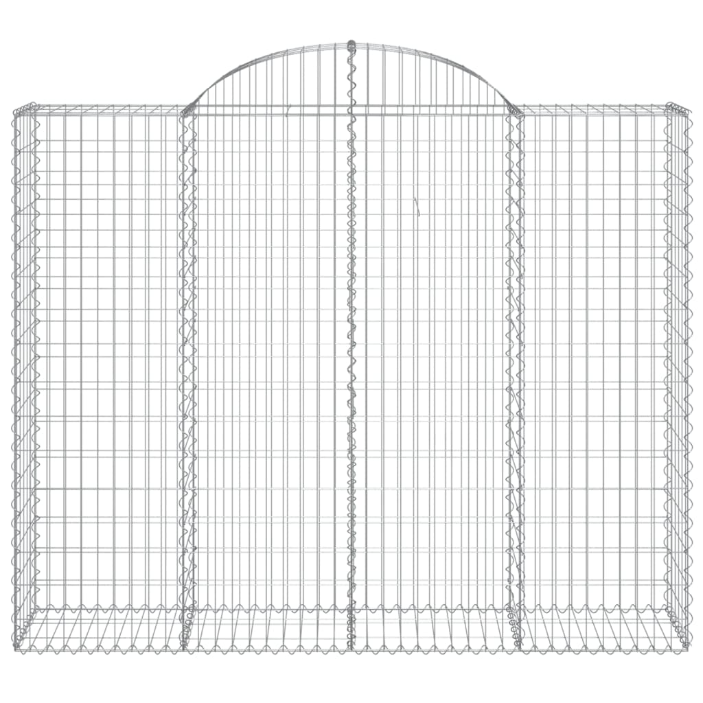 Arched Gabion Baskets 14 pcs 200x50x160/180 cm Galvanised Iron