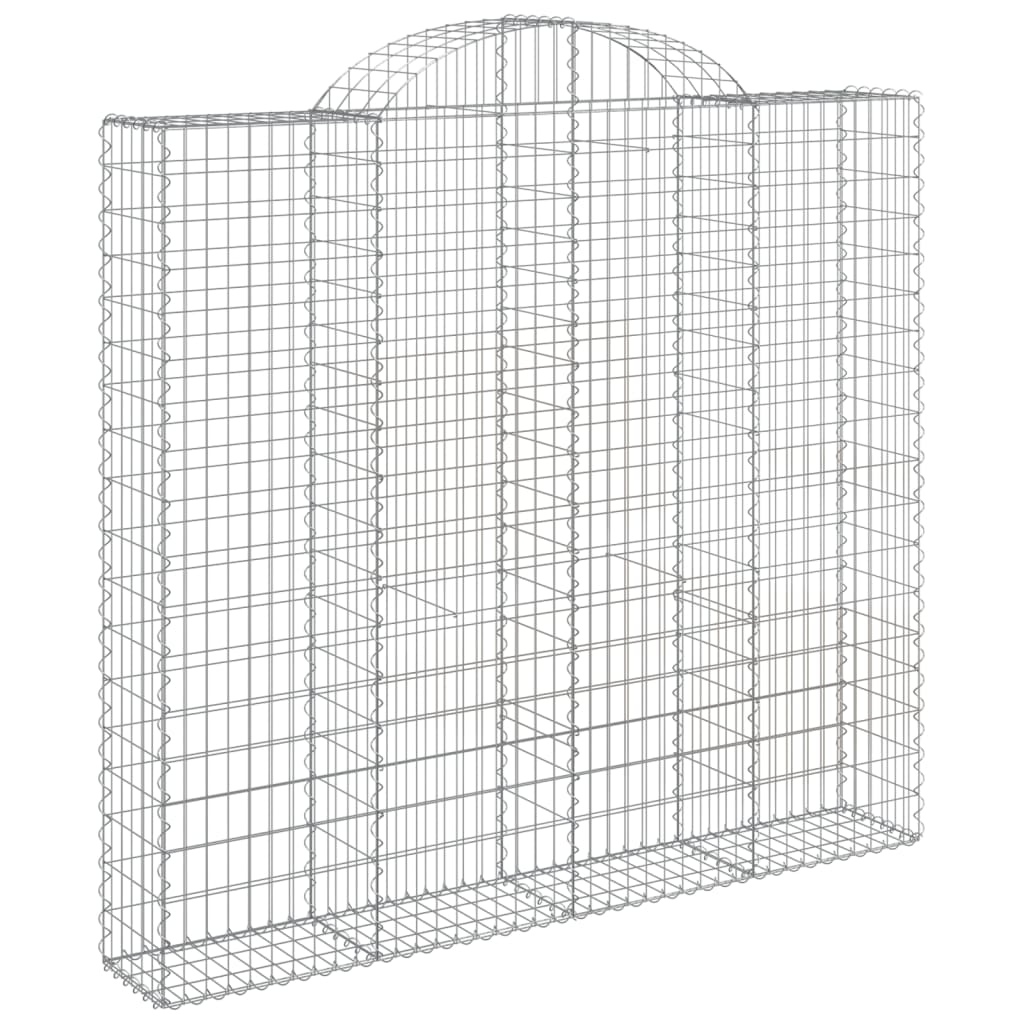 vidaXL Arched Gabion Baskets 6 pcs 200x50x180/200 cm Galvanised Iron